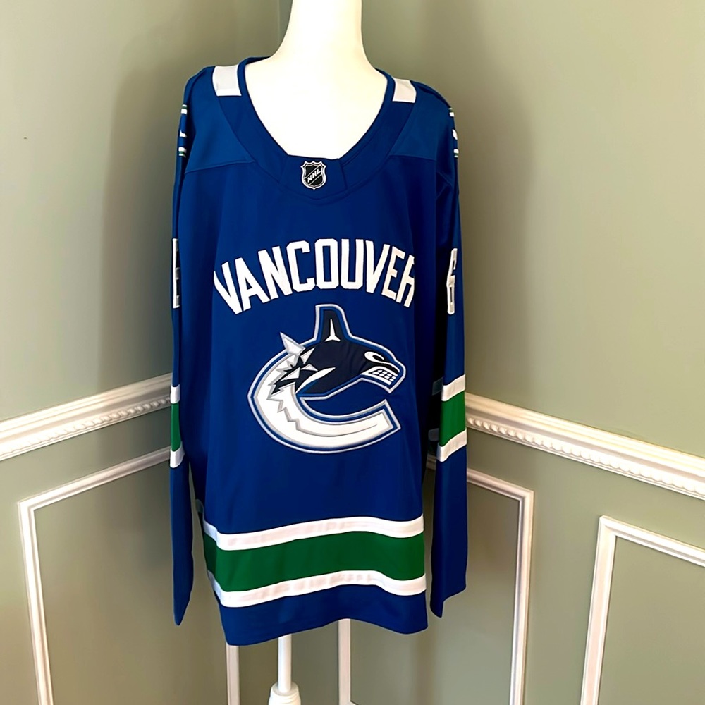 adidas Vancouver Canucks Blue Green White Hockey Jersey